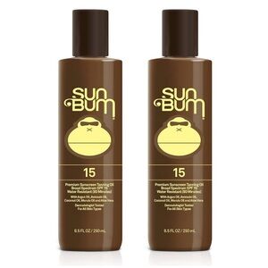 Lot of 2 Sun Bum Premium Sunscreen Oil Broad Spectrum SPF 15 (8.5 fl. oz. ea.)
